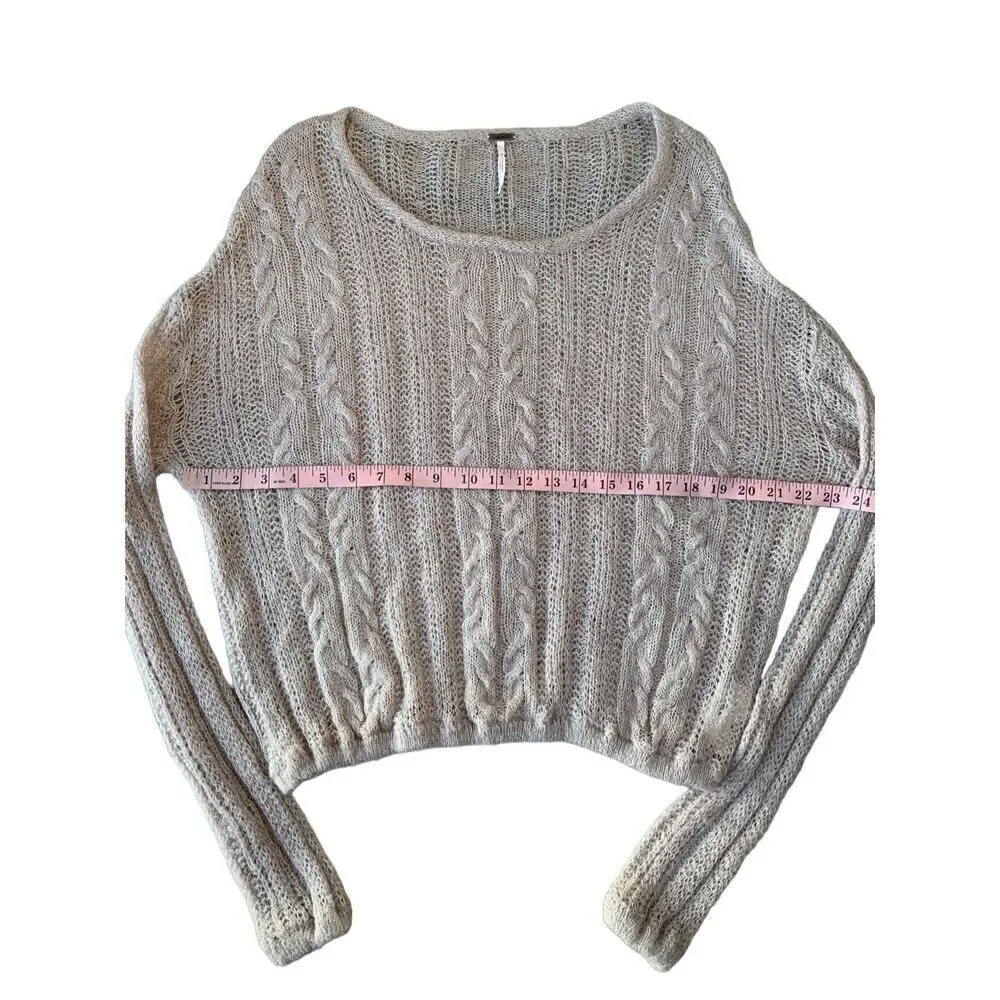 Free People Angel Soft Wool Blend Pullover Sweater in Frappuccino Combo/Blush Pi